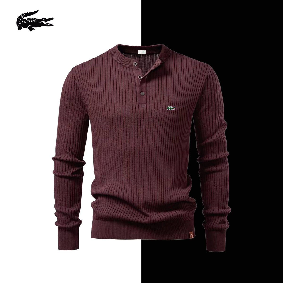 LC Windsor Ribbed Knit Henley