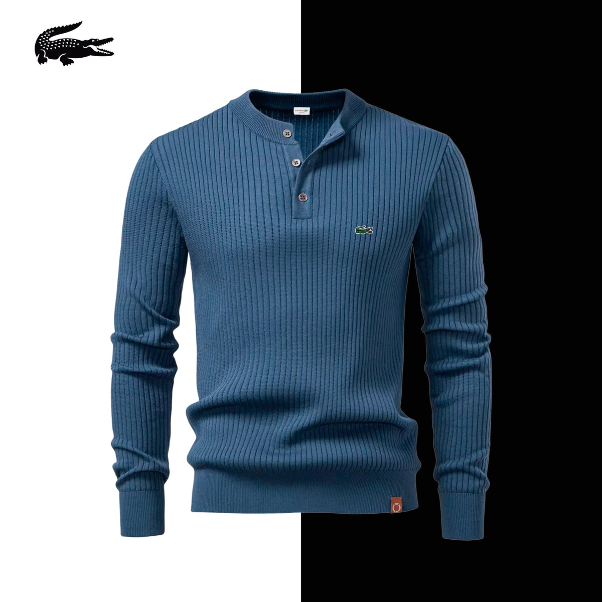 LC Windsor Ribbed Knit Henley