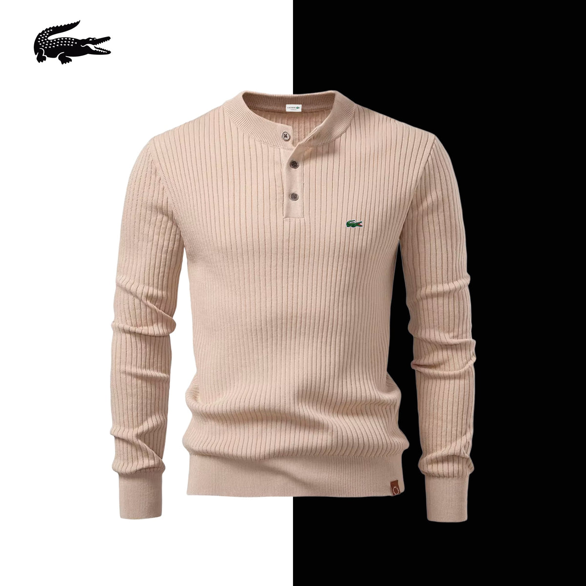 LC Windsor Ribbed Knit Henley