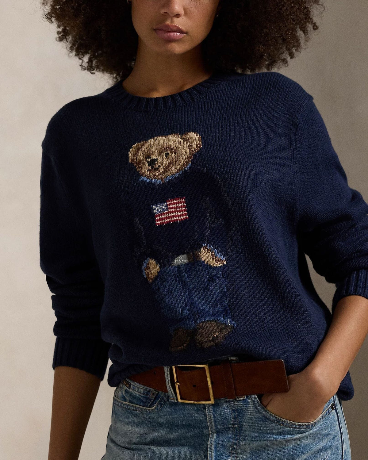 Ralph Lauren Polo Bear Cotton-Linen Sweater