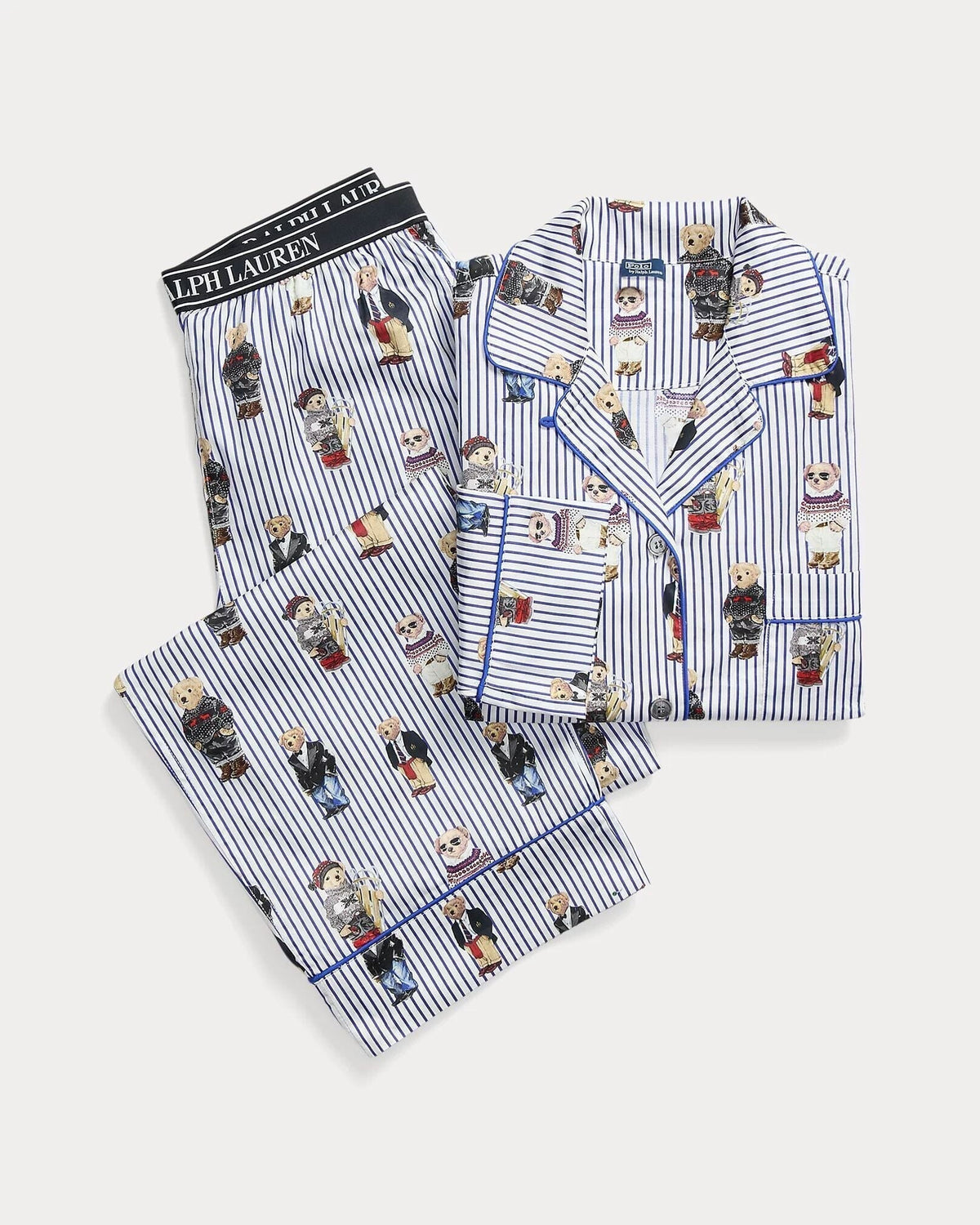 Ralph Lauren Polo Bear Cotton Sateen Pajama Set