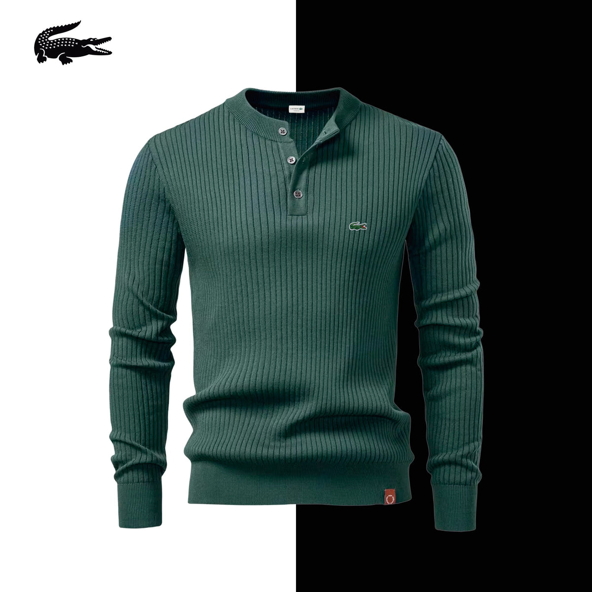 LC Windsor Ribbed Knit Henley